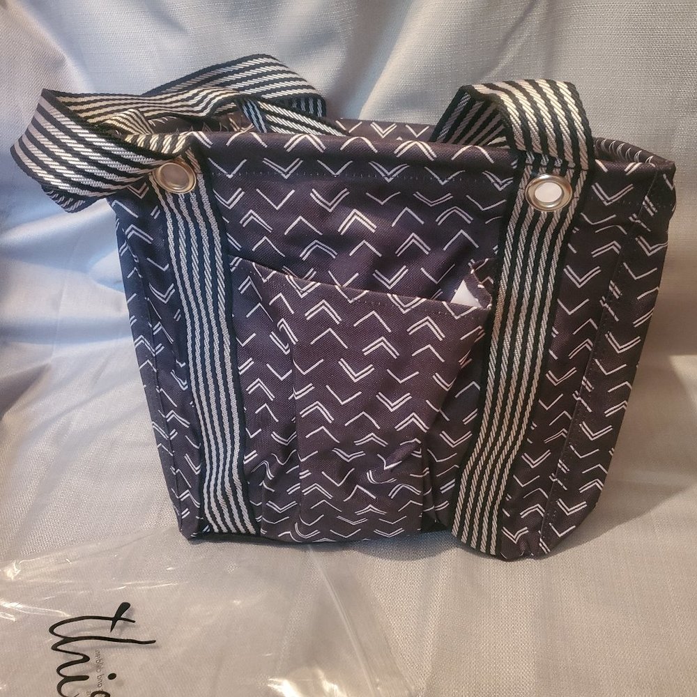 Small Utility Tote in Tip Top Chevron